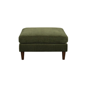 Lh Imports Gemma Ottoman - Chic Fawn Upholstered Seating With Solid Wood Frame And Feather-wrapped Comfort Green Polyester,Oak,Poplar,Plywood,Foam,Feathers,Dacron,Rubberwood Gem-03olv