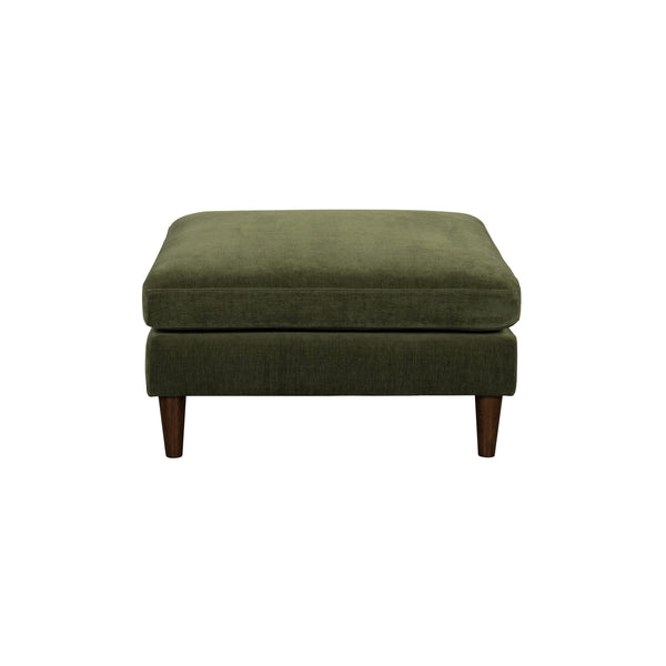 Lh Imports Gemma Ottoman - Chic Fawn Upholstered Seating With Solid Wood Frame And Feather-wrapped Comfort Green Polyester,Oak,Poplar,Plywood,Foam,Feathers,Dacron,Rubberwood Gem-03olv