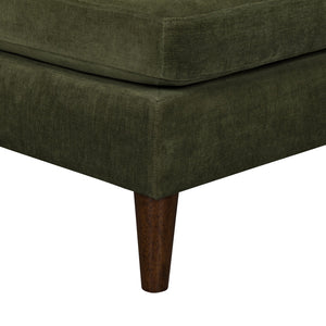 Lh Imports Gemma Ottoman - Chic Fawn Upholstered Seating With Solid Wood Frame And Feather-wrapped Comfort Green Polyester,Oak,Poplar,Plywood,Foam,Feathers,Dacron,Rubberwood Gem-03olv