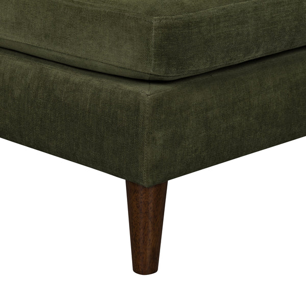 Lh Imports Gemma Ottoman - Chic Fawn Upholstered Seating With Solid Wood Frame And Feather-wrapped Comfort Green Polyester,Oak,Poplar,Plywood,Foam,Feathers,Dacron,Rubberwood Gem-03olv