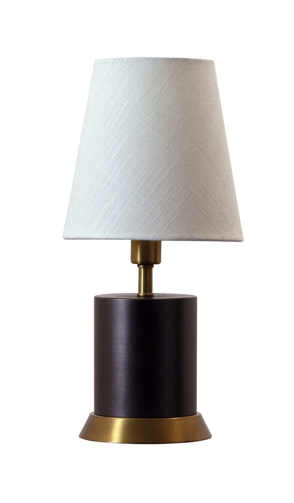 House Of Troy Geo Mini Accent Lamp - Stylish 12-inch Table Light For Modern Décor, Perfect For Any Room Mahogany Bronze With Weathered Brass Accents Metal Geo311