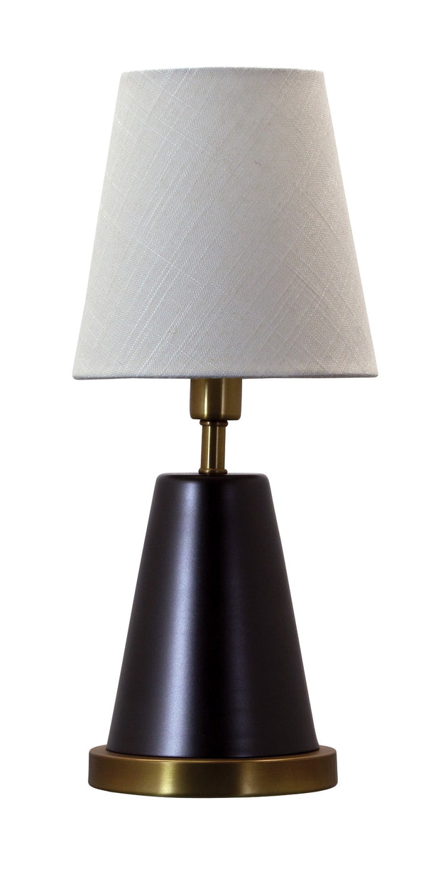 House Of Troy Geo Mini Accent Lamp - Stylish 12-inch Table Light For Modern Décor, Perfect For Any Room Mahogany Bronze With Weathered Brass Accents Metal Geo411