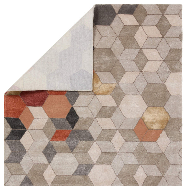 Jaipur Living Jaipur Living Combs Hand Tufted Wool Viscose Rug Honeycomb Geometric Warm Neutral 5' x 8' RUG137581