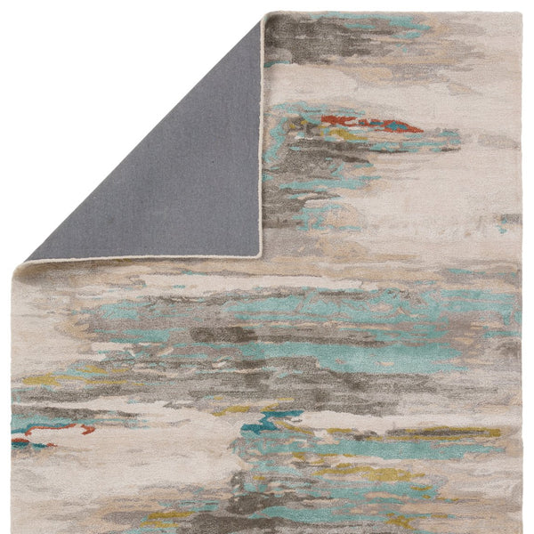 Jaipur Living Genesis Ryenn Ges06 Tufted Handmade 61% Viscose 39% Wool Contemporary/Modern Abstract Indoor Rug Gray, Blue 61% Viscose 39% Wool, 100% Polyester Rug138748