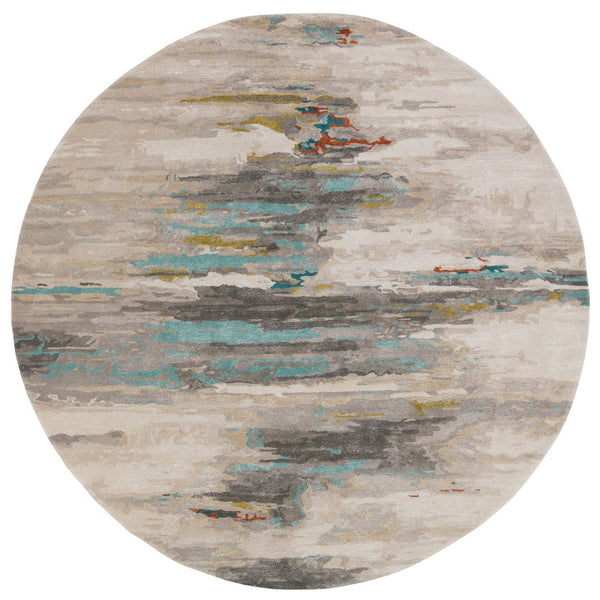 Jaipur Living Genesis Ryenn Ges06 Tufted Handmade 61% Viscose 39% Wool Contemporary/Modern Abstract Indoor Rug Gray, Blue 61% Viscose 39% Wool, 100% Polyester Rug138748