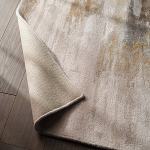 Jaipur Living Genesis Ryenn Ges07 Tufted Handmade 60% Wool 40% Viscose Contemporary/Modern Abstract Indoor Rug Gray, Gold 60% Wool 40% Viscose, 100% Polyester Rug138751