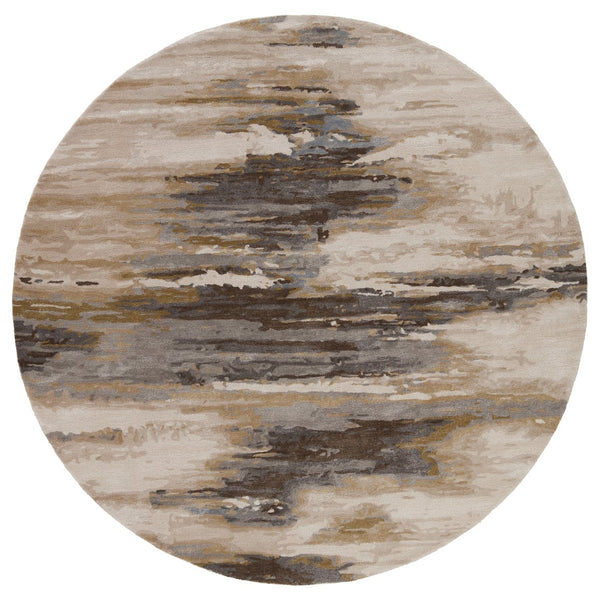 Jaipur Living Genesis Ryenn Ges07 Tufted Handmade 60% Wool 40% Viscose Contemporary/Modern Abstract Indoor Rug Gray, Gold 60% Wool 40% Viscose, 100% Polyester Rug138751