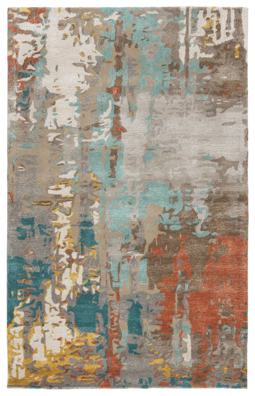 Jaipur Living Genesis Matcha Ges08 Tufted Handmade 65% Viscose 35% Wool Contemporary/Modern Abstract Indoor Rug Gray 65% Viscose 35% Wool, 100% Polyester Rug138754