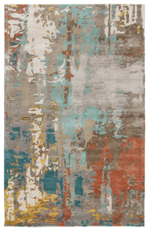 Jaipur Living Genesis Matcha Ges08 Tufted Handmade 65% Viscose 35% Wool Contemporary/Modern Abstract Indoor Rug Gray 65% Viscose 35% Wool, 100% Polyester Rug138754