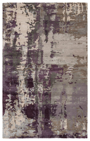 Jaipur Living Genesis Matcha Ges09 Tufted Handmade 60% Wool 40% Viscose Contemporary/Modern Abstract Indoor Rug Taupe, Purple 60% Wool 40% Viscose, 100% Polyester Rug138757