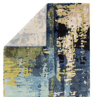 Jaipur Living Genesis Matcha Ges10 Tufted Handmade 60% Wool 40% Viscose Contemporary/Modern Abstract Indoor Rug Blue, Green 60% Wool 40% Viscose, 100% Polyester Rug138760