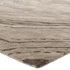 Jaipur Living Genesis Atha Ges11 Rug142743 Tufted Handmade 59% Viscose 41% Wool Contemporary/Modern Abstract Indoor Rug Gray, Tan 59% Viscose 41% Wool, 100% Polyester Rug142743