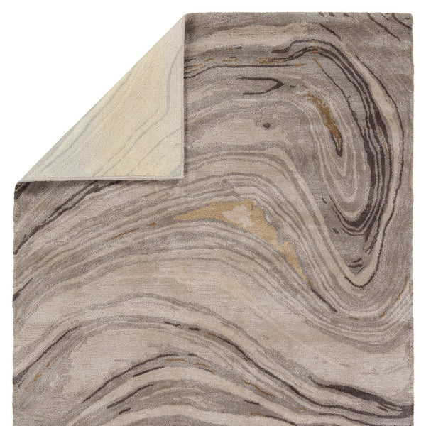 Jaipur Living Genesis Atha Ges11 Tufted Handmade 59% Viscose 41% Wool Contemporary/Modern Abstract Indoor Rug Gray, Tan 59% Viscose 41% Wool, 100% Polyester Rug137587