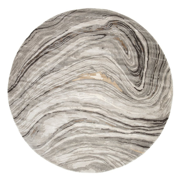 Jaipur Living Genesis Atha Ges11 Tufted Handmade 59% Viscose 41% Wool Contemporary/Modern Abstract Indoor Rug Gray, Tan 59% Viscose 41% Wool, 100% Polyester Rug137587