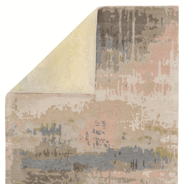 Jaipur Living Genesis Benna Ges17 Tufted Handmade 60% Viscose 40% Wool Contemporary/Modern Abstract Indoor Rug Taupe, Light Blue 60% Viscose 40% Wool, 100% Polyester Rug139341