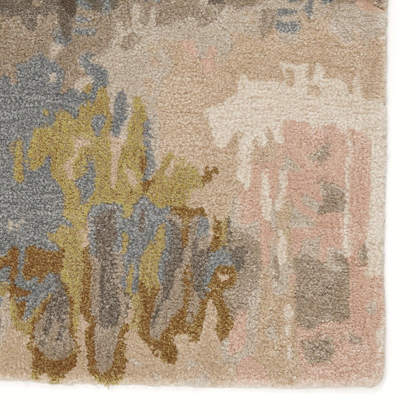 Jaipur Living Genesis Benna Ges17 Tufted Handmade 60% Viscose 40% Wool Contemporary/Modern Abstract Indoor Rug Taupe, Light Blue 60% Viscose 40% Wool, 100% Polyester Rug139341