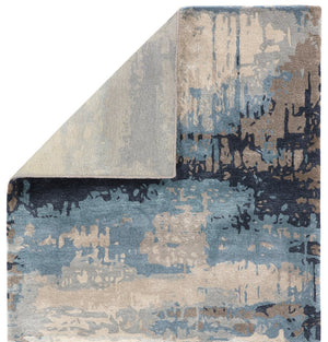 Jaipur Living Genesis Benna Ges18 Tufted Handmade 60% Viscose 40% Wool Contemporary/Modern Abstract Indoor Rug Blue, Taupe 60% Viscose 40% Wool, 100% Polyester Rug139344