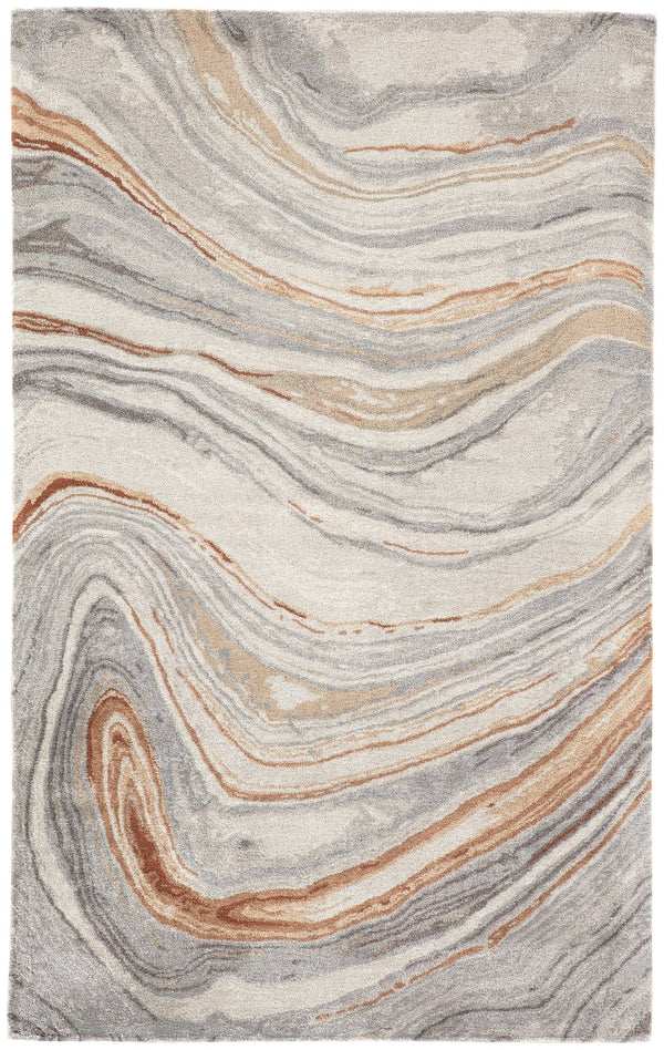 Jaipur Living Genesis Atha Ges21 Tufted Handmade 60% Wool 40% Viscose Contemporary/Modern Abstract Indoor Rug Taupe, Copper 60% Wool 40% Viscose, 100% Polyester Rug139359