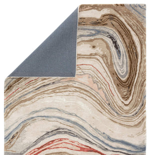 Jaipur Living Jaipur Living Atha Hand-tufted Wool Viscose Abstract Swirl Rug for Entryway or Bath Brown 65% Viscose 35% Wool RUG143723