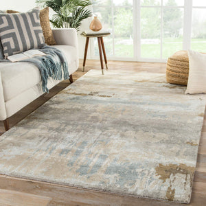 Jaipur Living Jaipur Living Benna Hand Tufted Wool Viscose Abstract Rug Artisan Watercolor Accent Brown RUG143911