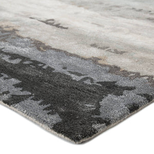 Jaipur Living Jaipur Living Benna Hand Tufted Wool Viscose Abstract Rug Artisan Watercolor Accent Black RUG144746