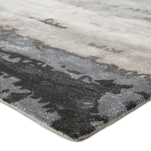 Jaipur Living Jaipur Living Benna Hand Tufted Wool Viscose Abstract Rug Artisan Watercolor Accent Black RUG144746