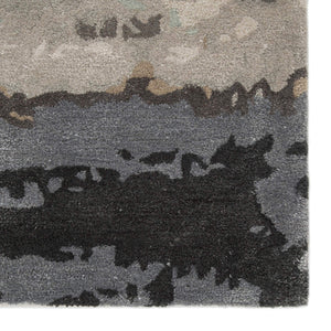 Jaipur Living Jaipur Living Benna Hand Tufted Wool Viscose Abstract Rug Artisan Watercolor Accent Black RUG144746