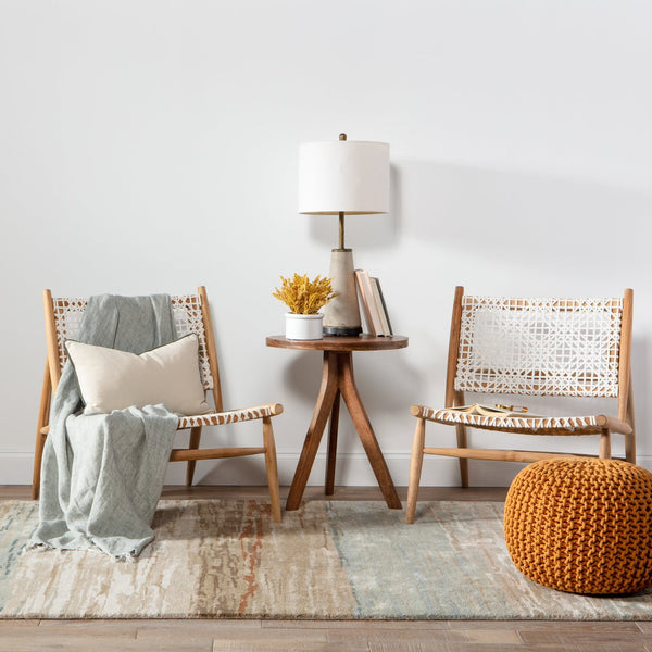 Jaipur Living Genesis Mondrian Ges39 Tufted Handmade 60% Wool 40% Viscose Contemporary/Modern Abstract Indoor Rug Tan, Seafoam Green 60% Wool 40% Viscose, 100% Polyester Rug145750