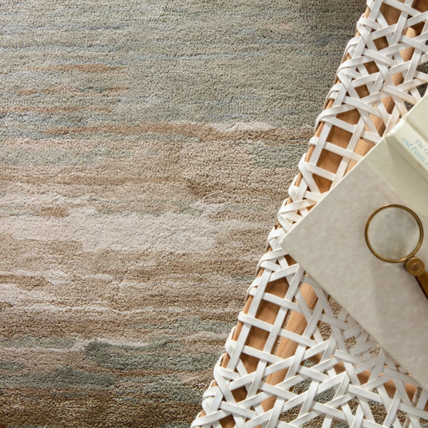 Jaipur Living Genesis Mondrian Ges39 Tufted Handmade 60% Wool 40% Viscose Contemporary/Modern Abstract Indoor Rug Tan, Seafoam Green 60% Wool 40% Viscose, 100% Polyester Rug145750