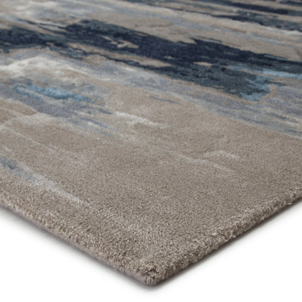 Jaipur Living Genesis Ryenn Ges40 Tufted Handmade 65% Viscose 35% Wool Contemporary/Modern Abstract Indoor Rug Blue, Gray 65% Viscose 35% Wool, 100% Polyester Rug158224