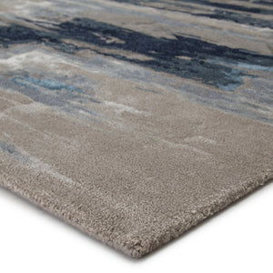 Jaipur Living Genesis Ryenn Ges40 Tufted Handmade 65% Viscose 35% Wool Contemporary/Modern Abstract Indoor Rug Blue, Gray 65% Viscose 35% Wool, 100% Polyester Rug158224
