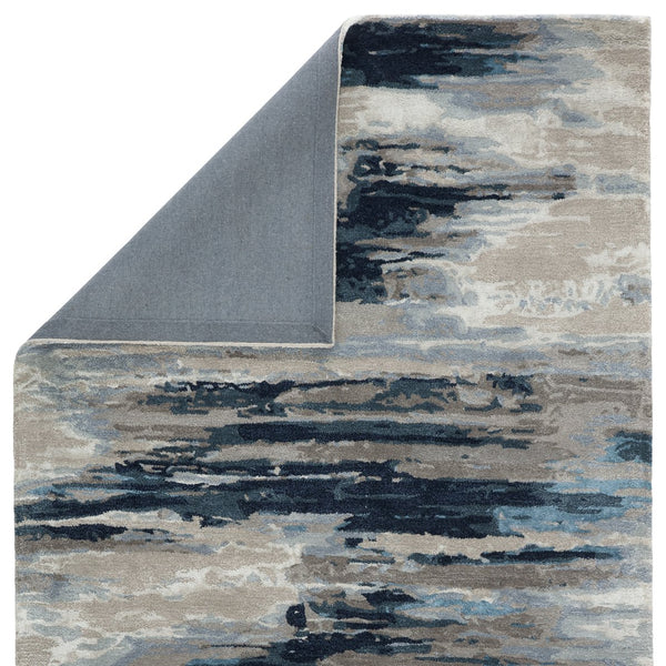 Jaipur Living Genesis Ryenn Ges40 Tufted Handmade 65% Viscose 35% Wool Contemporary/Modern Abstract Indoor Rug Blue, Gray 65% Viscose 35% Wool, 100% Polyester Rug158224