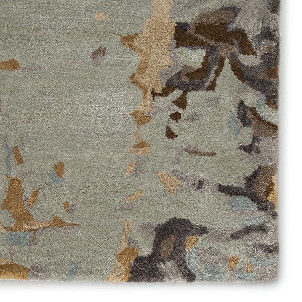 Jaipur Living Genesis Matcha Ges44 Tufted Handmade 65% Viscose 35% Wool Contemporary/Modern Abstract Indoor Rug Gray, Gold 65% Viscose 35% Wool, 100% Polyester Rug145754