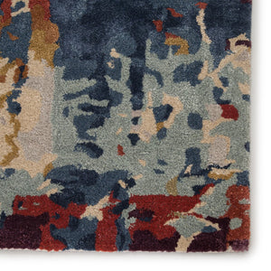 Jaipur Living Genesis Matcha Ges45 Tufted Handmade 65% Viscose 35% Wool Contemporary/Modern Abstract Indoor Rug Red, Blue 65% Viscose 35% Wool, 100% Polyester Rug158225