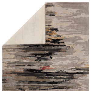 Jaipur Living Genesis Ryenn Ges47 Tufted Handmade 60% Viscose 40% Wool Contemporary/Modern Abstract Indoor Rug Gray, Black 60% Viscose 40% Wool, 100% Polyester Rug145742