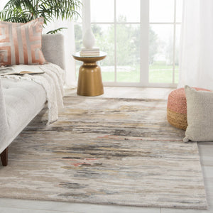 Jaipur Living Genesis Ryenn Ges48 Tufted Handmade 65% Viscose 35% Wool Contemporary/Modern Abstract Indoor Rug Gray, Blush 65% Viscose 35% Wool, 100% Polyester Rug158226