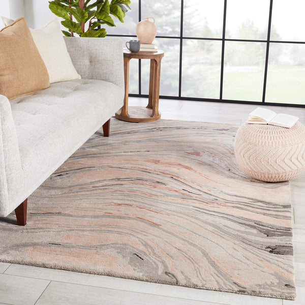 Jaipur Living Jaipur Living Atha Hand Tufted Wool Viscose Abstract Rug for Bedroom or Room Light Blush 10'X14' RUG151596