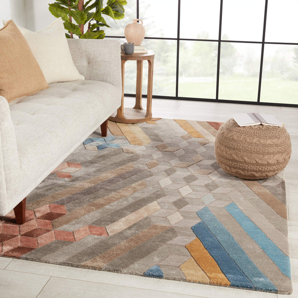 Jaipur Living Jaipur Living Cairns Hand Tufted Wool Viscose Geometric Area Rug for Room RUG151624