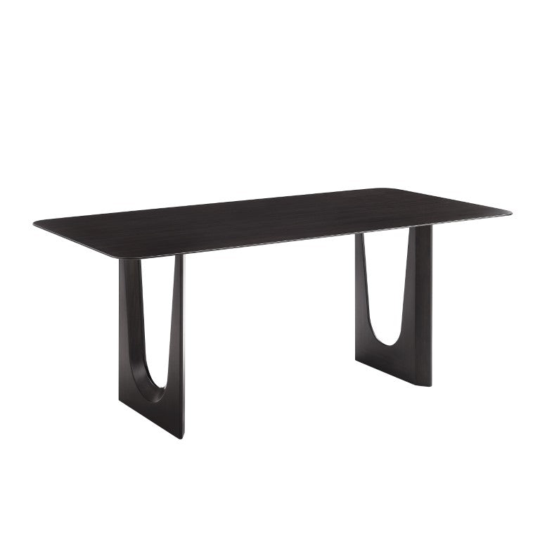 Greenington Hanna Solid Bamboo Dining Table Seats Six with Sculptural Base and Modern Finish GH0001B