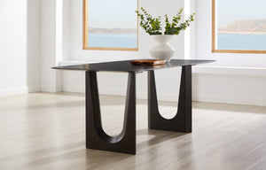 Greenington Hanna Solid Bamboo Dining Table Seats Six with Sculptural Base and Modern Finish GH0001B