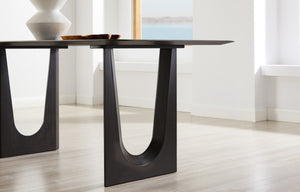 Greenington Hanna Solid Bamboo Dining Table Seats Six with Sculptural Base and Modern Finish GH0001B