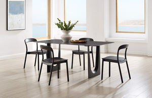 Greenington Hanna Solid Bamboo Dining Table Seats Six with Sculptural Base and Modern Finish GH0001B