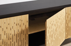 Greenington Hanna Solid Bamboo Sideboard with Laser-cut Doors and Steel Base for Modern Living GH0003B