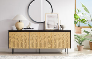 Greenington Hanna Solid Bamboo Sideboard with Laser-cut Doors and Steel Base for Modern Living GH0003B