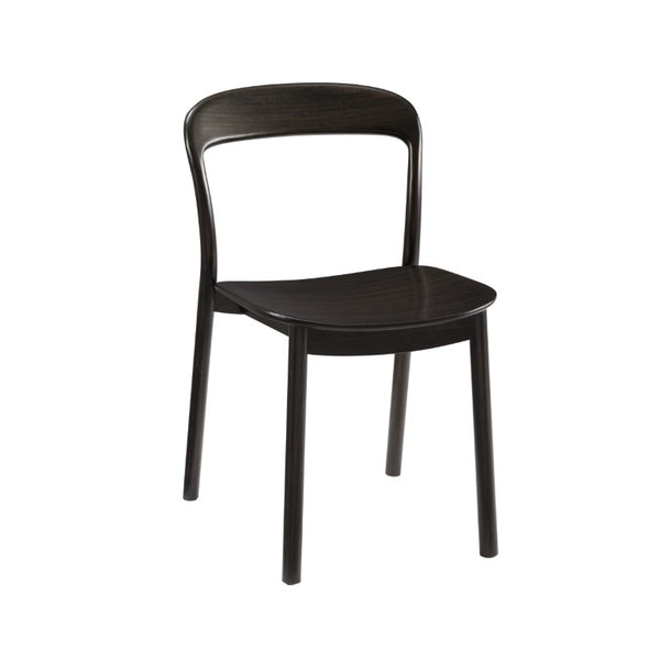 Greenington Hanna Solid Moso Bamboo Dining Chair Sculptural Modern Frame for Elegant Interiors Caviar GH0004B