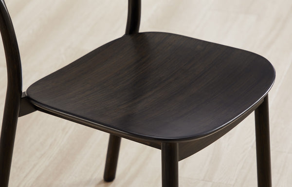 Greenington Hanna Solid Moso Bamboo Dining Chair Sculptural Modern Frame for Elegant Interiors Caviar GH0004B