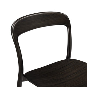 Greenington Hanna Solid Moso Bamboo Dining Chair Sculptural Modern Frame for Elegant Interiors Caviar GH0004B