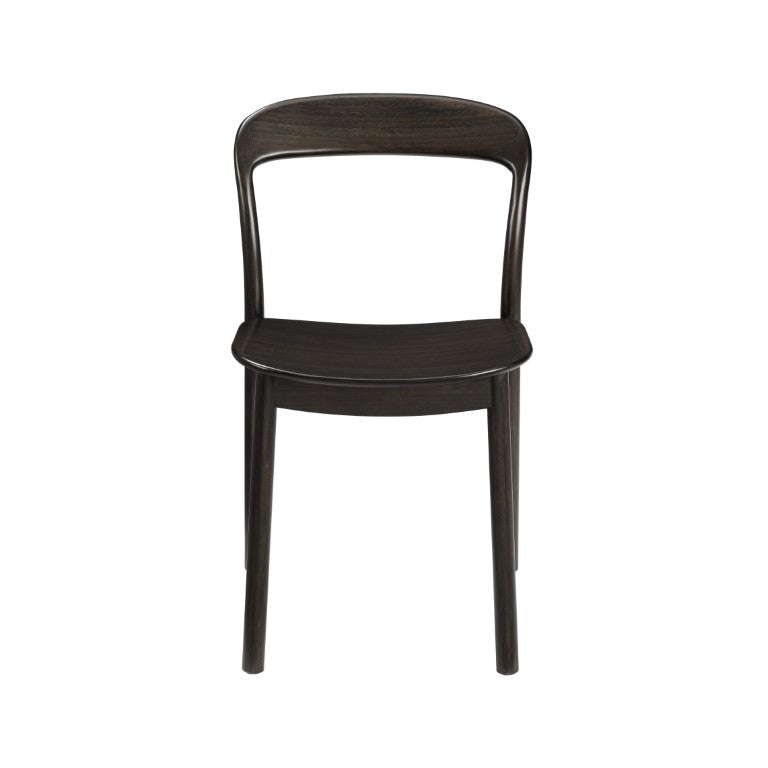 Greenington Hanna Solid Moso Bamboo Dining Chair Sculptural Modern Frame for Elegant Interiors Caviar GH0004B