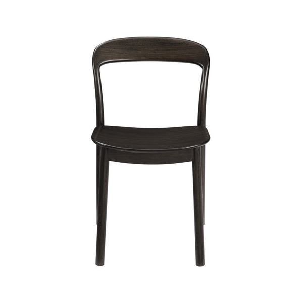 Greenington Hanna Solid Moso Bamboo Dining Chair Sculptural Modern Frame for Elegant Interiors Caviar GH0004B