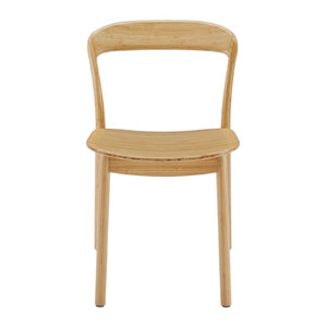 Greenington Hanna Solid Moso Bamboo Dining Chair Eco Crafted Curved Seat for Modern Spaces GH0004WH